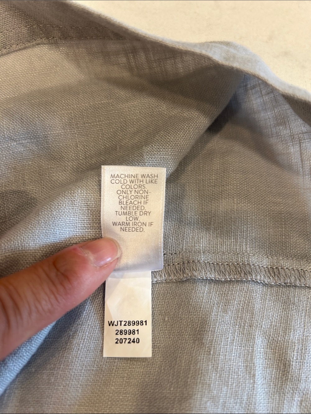 J Jill Love Linen 100% Linen Button Down Shacket Grey Lagenlook Coastal Pockets - Picture 13 of 16